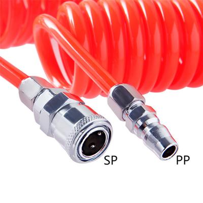 1ks Pružná hadice 3M 6M 9M 12M 15M OD 8mm x ID 5mm Flexibilní PU spirálová hadice pro kompresorové vzduchové nářadí a příslušenství