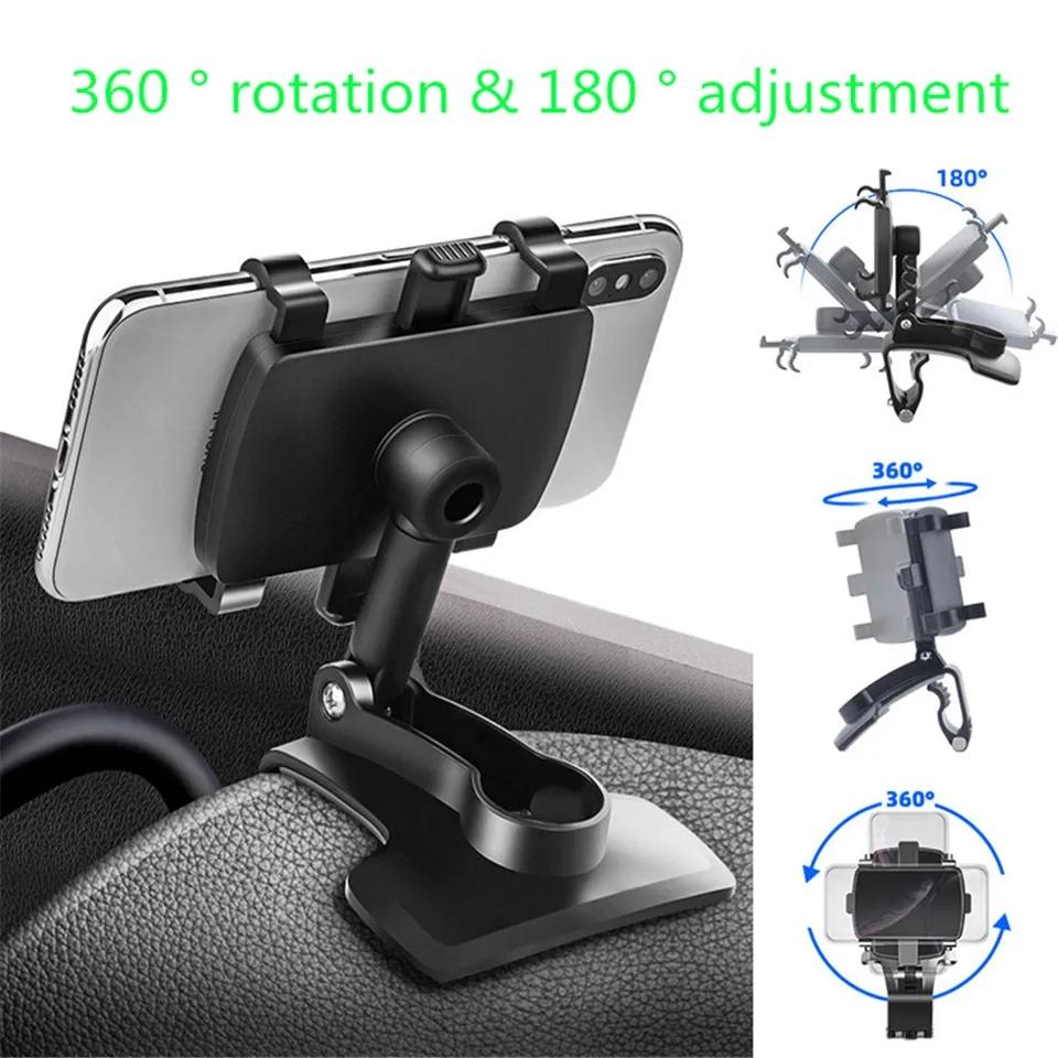 Universal 360 Degree Rotation Car Dashboard Smartphone Bracket Car Clip Mount Dashboard Gps Mobile Car Holder Phone Stand