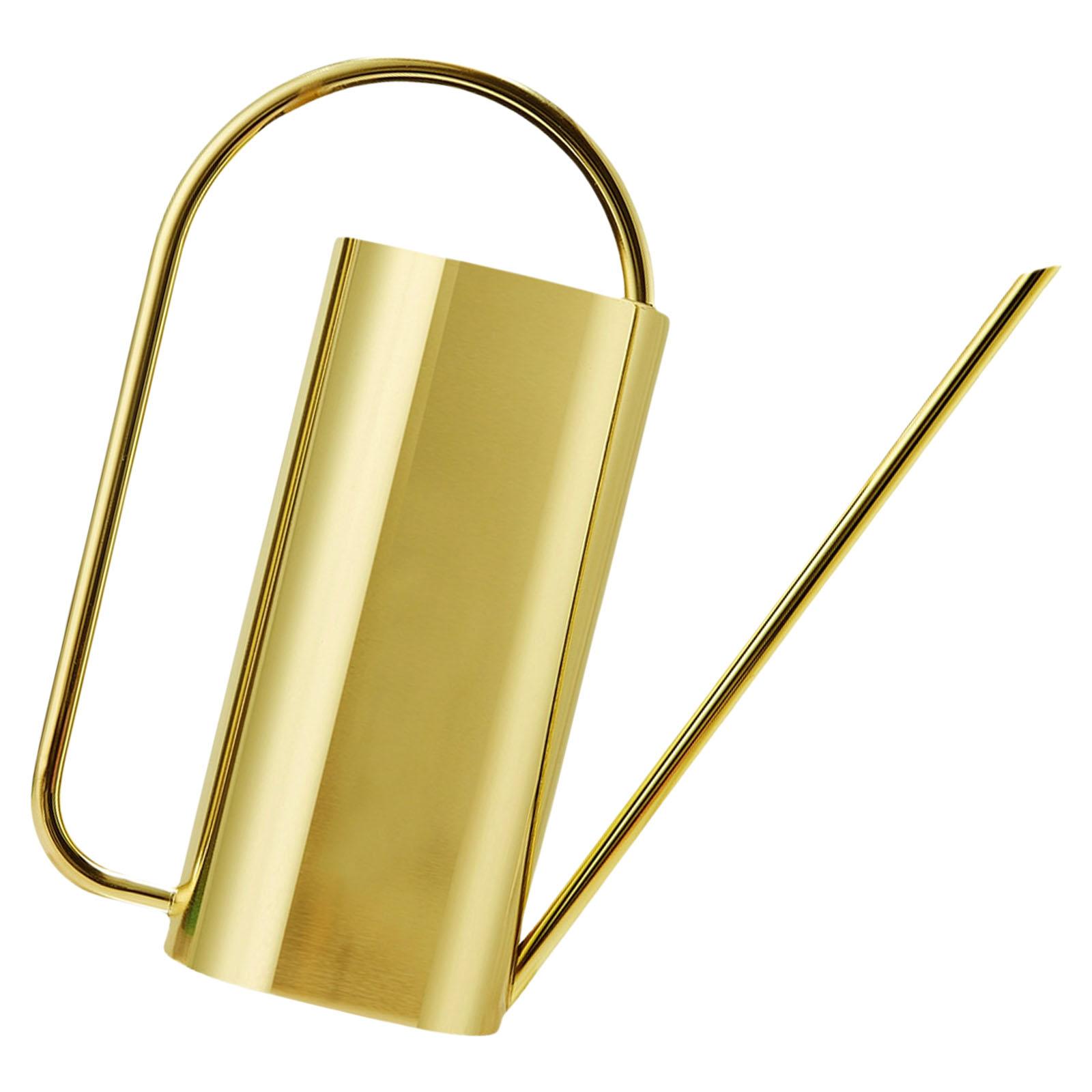 

Лейка для комнатных растений 51 унция из нержавеющей стали с длинным носиком для точного полива золотой