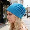 Stretchy Brimless Hat Lightweight Breathable Soft Warm Windproof Elastic Solid Unisex Color Piled School Work Hiking Casual Wear Cap