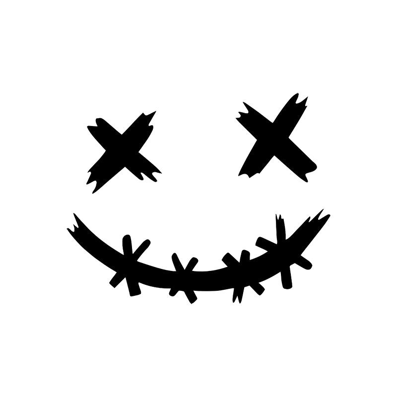 

Наклейки на мотоциклетный шлем, автомобильные светоотражающие водонепроницаемые наклейки с улыбкой на лице, наклейки для мотокросса, авто на заднее стекло, персонализированные наклейки чёрный