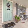 Halloween Wreath Door Hanger with Witch Hat Haunted House Decor