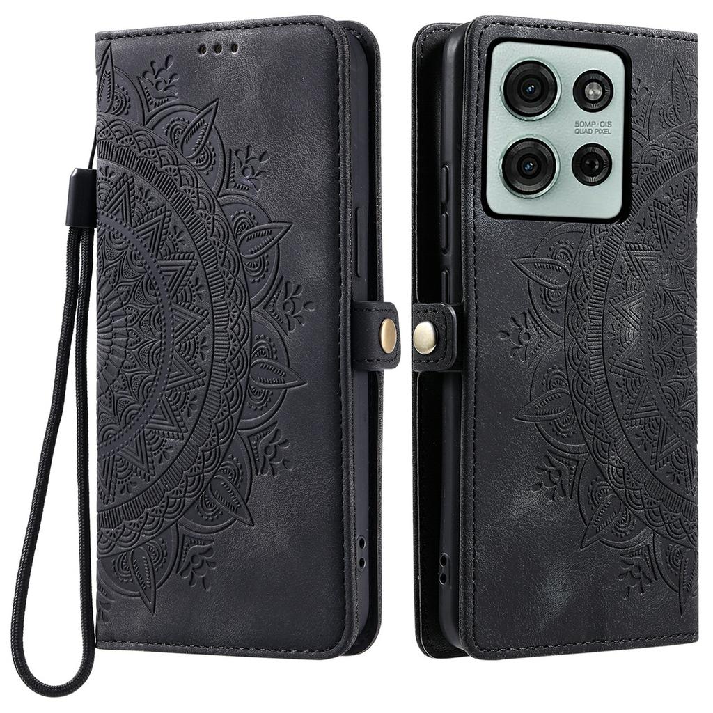 Style 016 For Motorola Moto G75 5G Case Skin Feel Totem Imprinted Wallet Leather Phone Cover