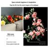 Artificial Rose Vine Wall Decor for Air Conditioner Pipes