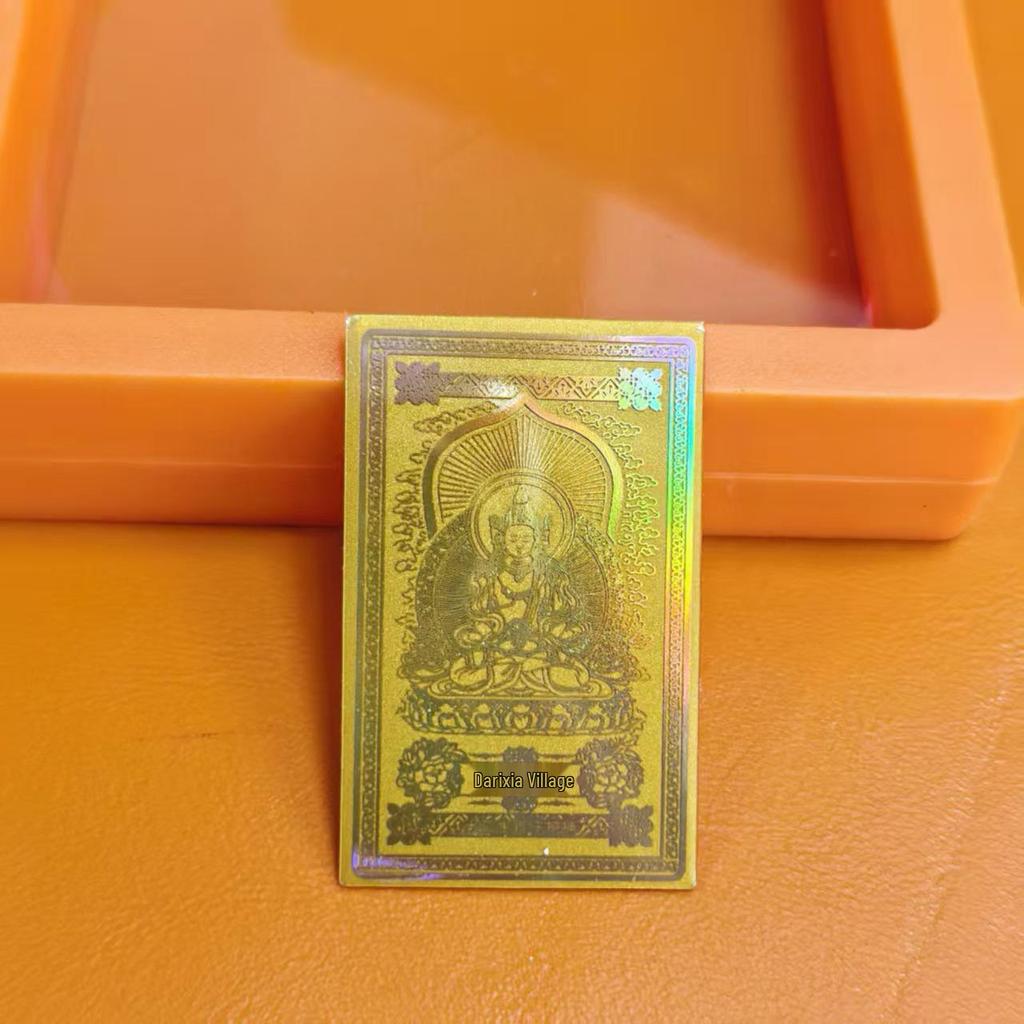 Наклейка на телефон із чистого золота 999 проби з вісьмома божествами-охоронцями та амулетом Будди року народження за зодіакальним календарем