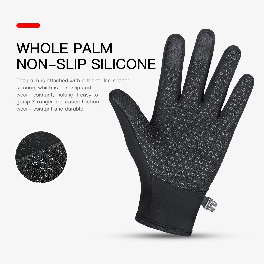 Winter Cycling Gloves Waterproof Touchscreen Full Finger Outdoor Bike Motorcycle Running Hiking Sport Gloves