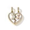 Magnet Broken Heart Custom Picture Pendant 2 Piece Magnetic Necklace with Photo Memorial Necklace