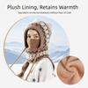 Integrated Warmth Knitted Beanie Hat Knitted Hooded Cap Cute Winter Hat with Scarf  Outdoor Sports