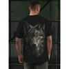 Wolf T-Shirt für Herren Tierdruck Kurzarm Oberteil 3D Lässig Street Herren T-Shirt Übergroßes T-Shirt Herren Vintage Kleidung Hemd