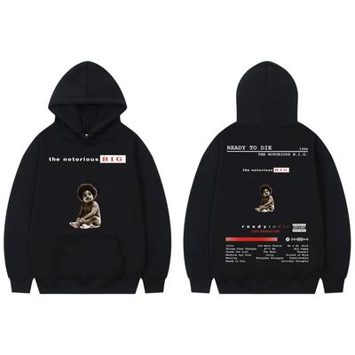 Rapper The Notorious Big Hoodie Ready To Die Album Merch Pullovers Men's Women's Clothing Fashion Hip Hop Sweatshirts Streetwear