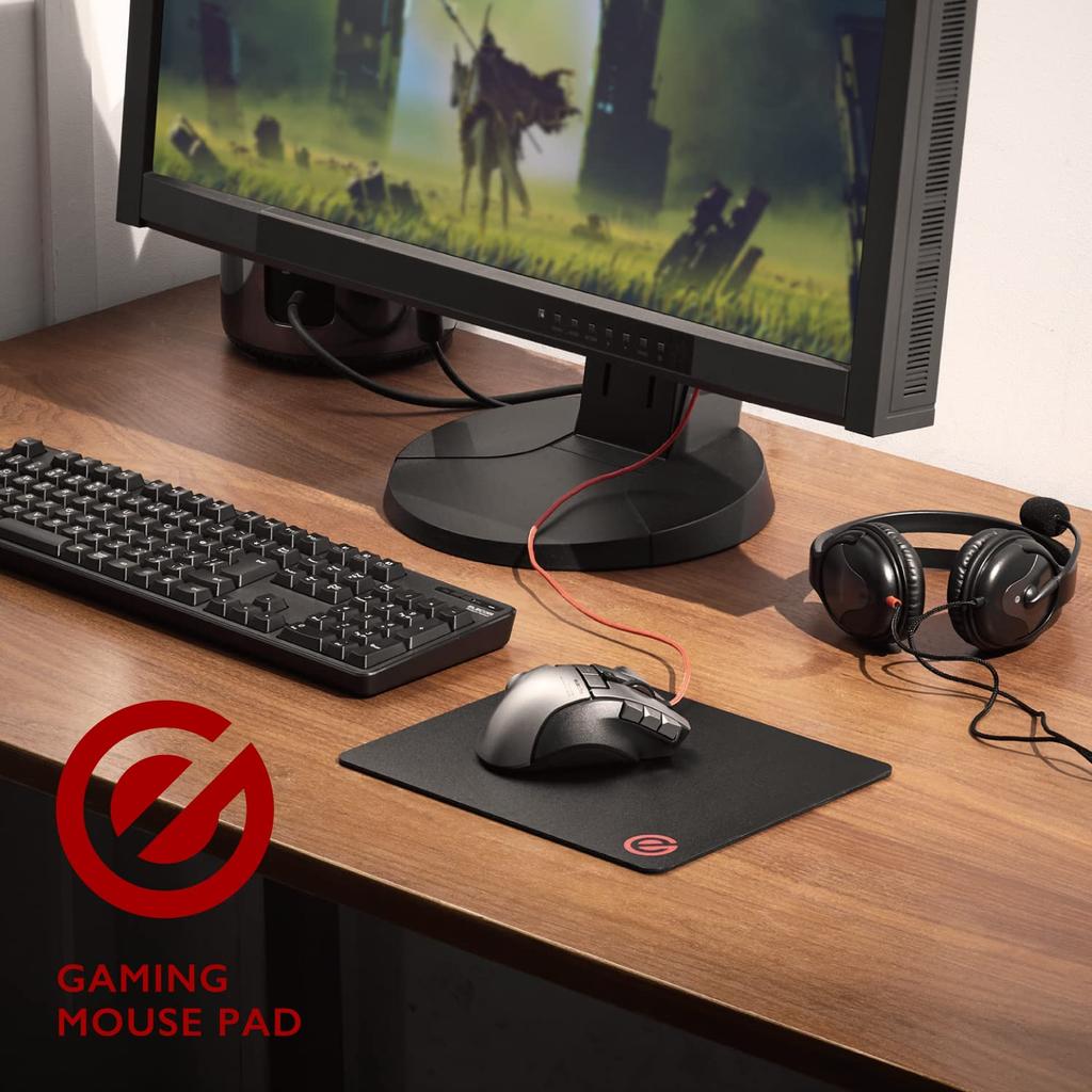 Elecom Gaming Mouse Small Size X Low Black Pad, Hard, (250mm 210mm), Polycarbonate, Resistance, MP-GH02BK