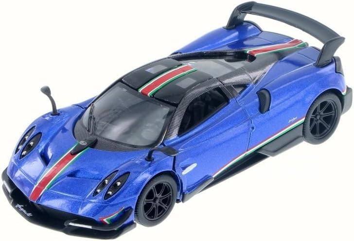 KinSmart Scale Pagani Huayra BC Livery Edition 2016 Pullback Diecast Model with Box 1/38 (Blue)