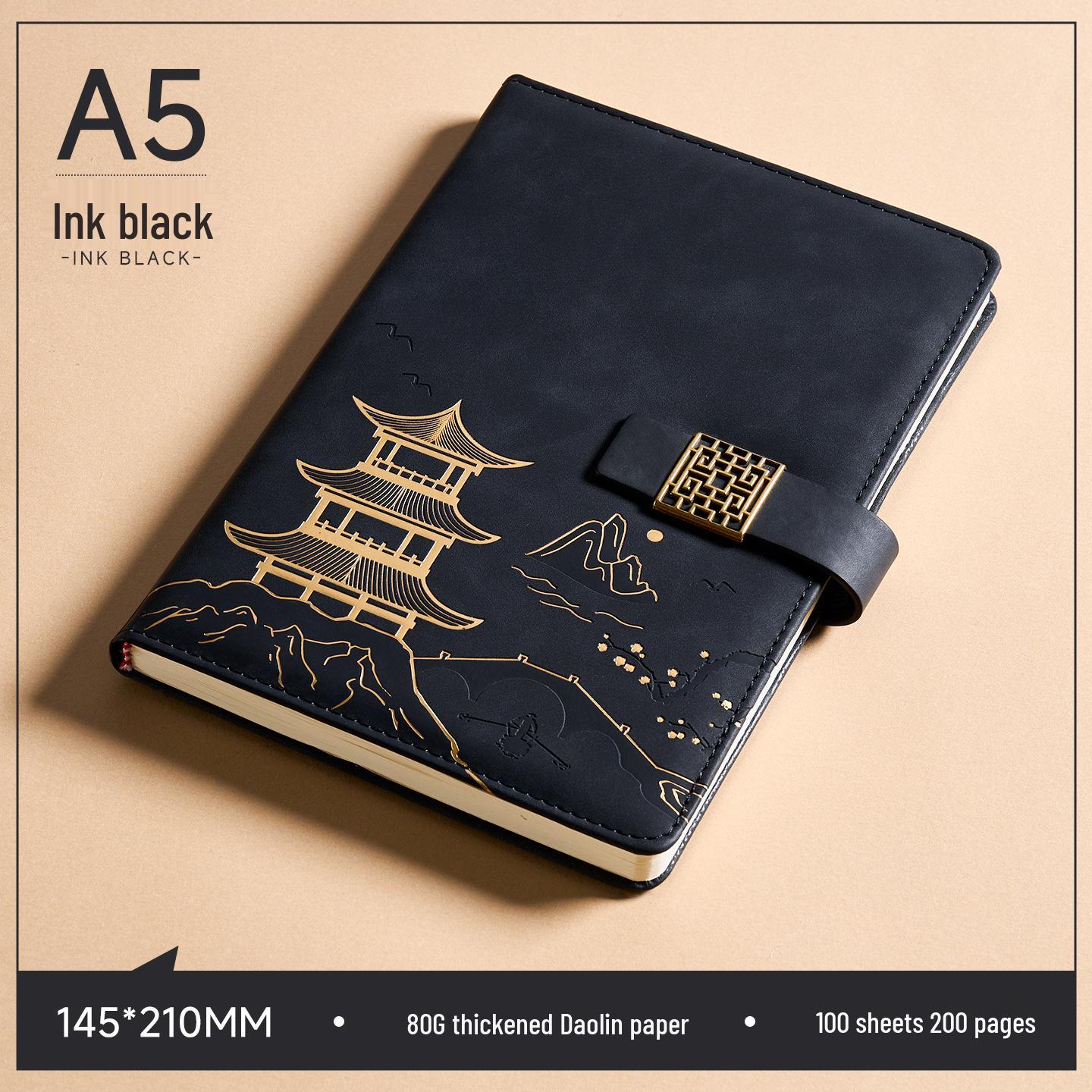National Trend A5 Chinese Style Retro Business Notebook with Custom Logo