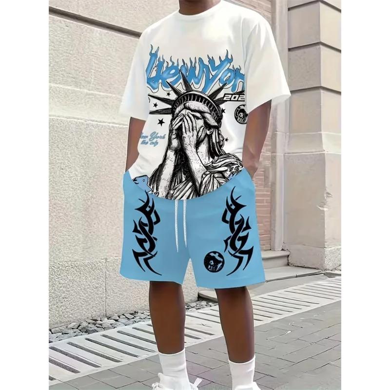 Simple Comfortable Suit Men's Print Fashion Sport Wear Men’s