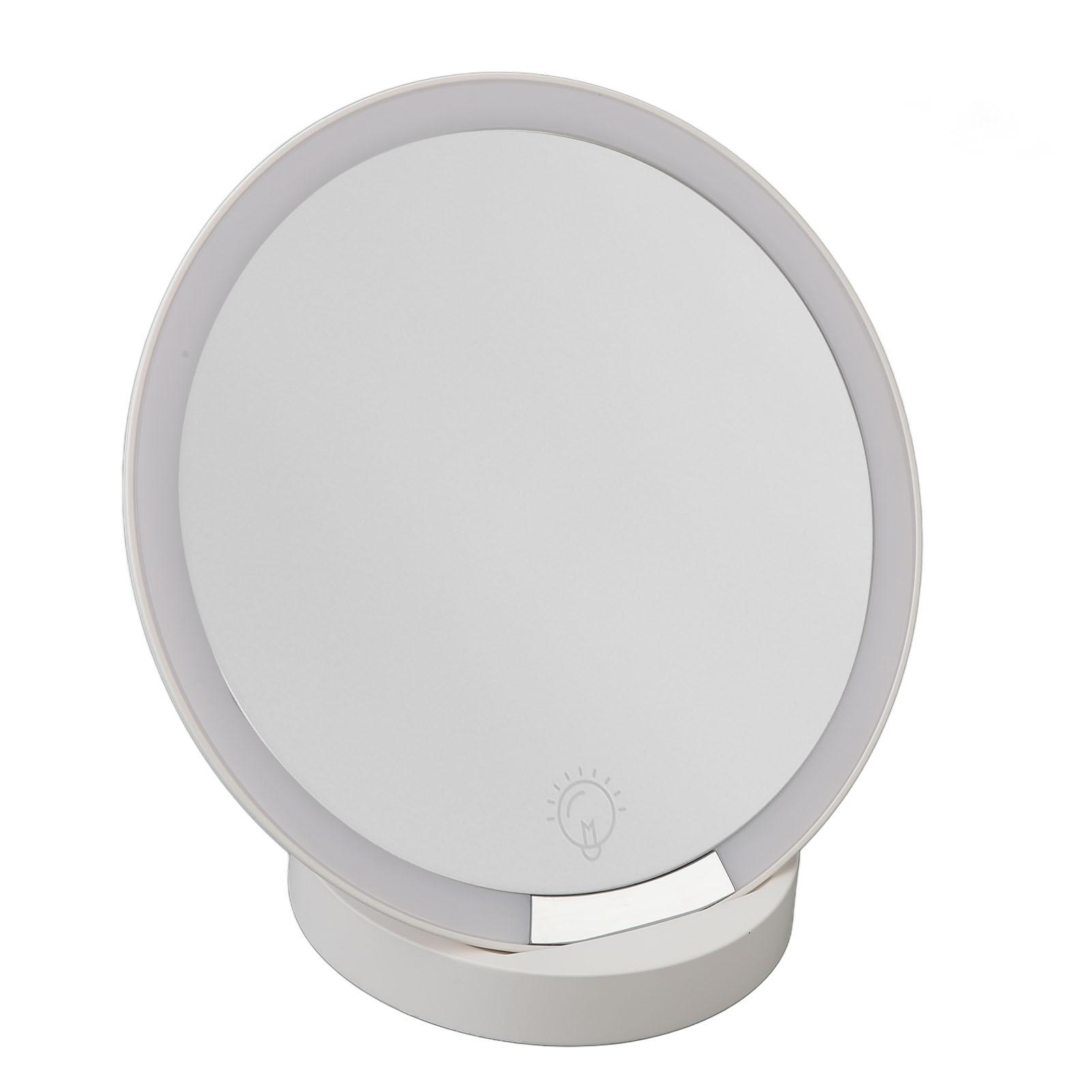 

Магнитное зеркало для макияжа с 10-кратным увеличением, регулируемое, с 3 лампами, косметическое зеркало с ручной подставкой