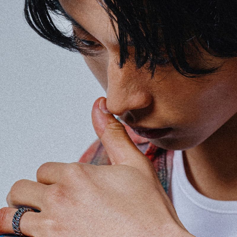 SCALETTO BLACK WSM015 Bone Ring