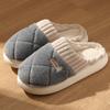 Cotton Slippers for Women, Plush In Autumn and Winter, Thick Soled for Home Use, Warm and Non Slip for Couples, Fuzzy Cotton Slippers for Men