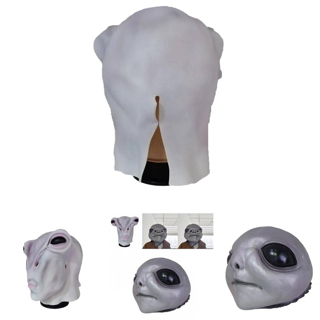 Alien Latex Mask With Elden Ring And Ufo Design For Halloween Cosplay And Costume Party