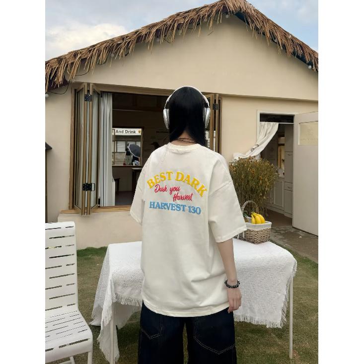 Summer Men'S American Casual Versatile Printed T-Shirt, Loose And Trendy Men'S Round Neck Top