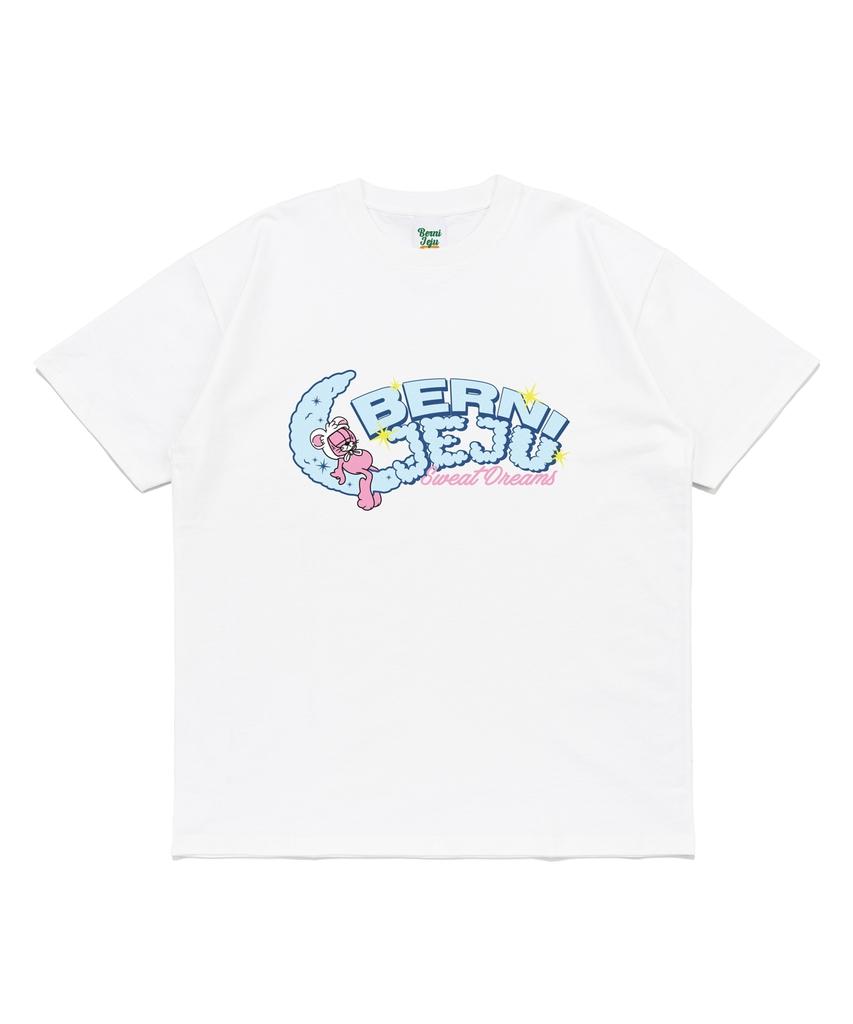 BERNI Jeju Crescent Moon Logo Short Sleeve T-Shirt (White)