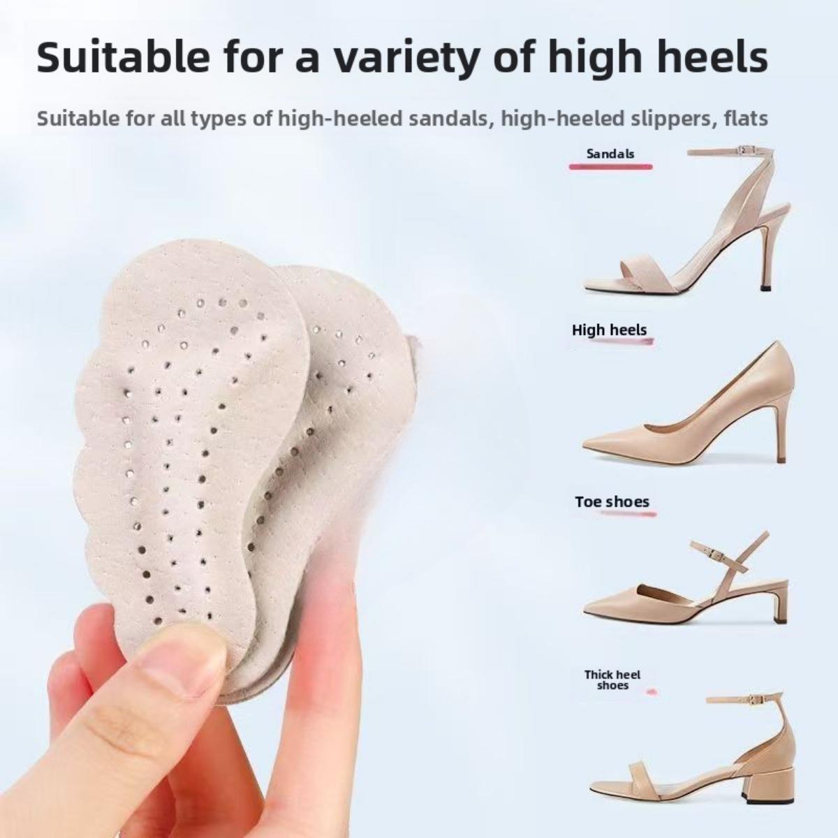 

Самоклеящаяся передняя подушечка для стопы - противоскользящая, впитывающая пот искусственная кожаная подушечка, повышает комфорт при ношении обуви на высоком каблуке и сандалий, улучшает стельку 1pairs