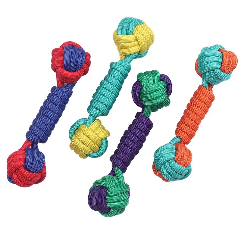Hot Selling Pet Training Toys Bite Resistant Pet Gnawing Tolerance Rope Design Pet Dog Chew Toy красный
