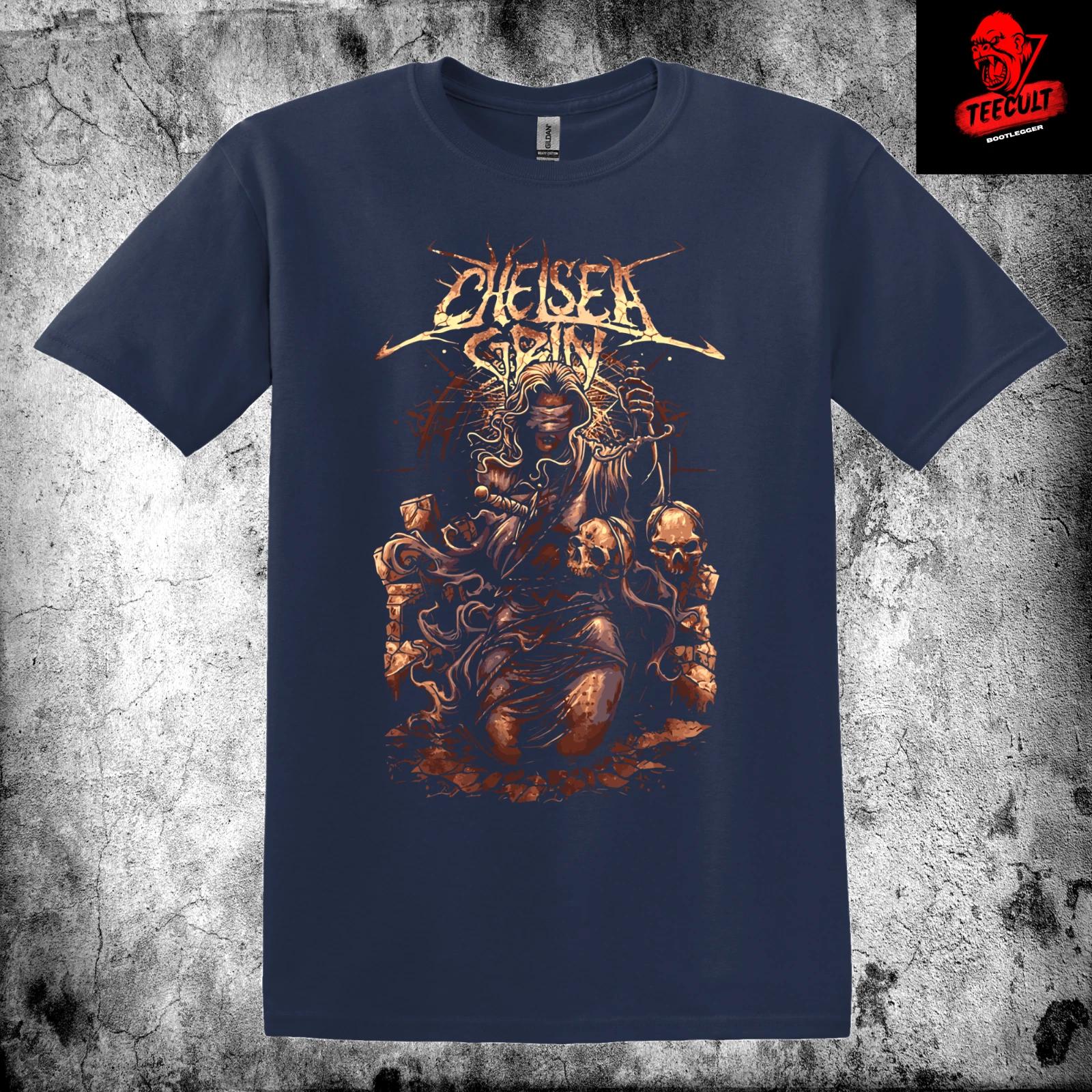 Men s and Women s T-shirts Chelsea Grin Heavy Metal Rock Band Unisex Heavy Cotton L