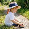 Children's Wide Brim Sun Hat for Outdoor Activities with Neck Protection - Breathable Summer Bucket Hat for Boys and Girls.