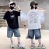 New 2026 Boys' Summer Sports Outfit - Cool, Trendy, and Lightweight for Older Kids