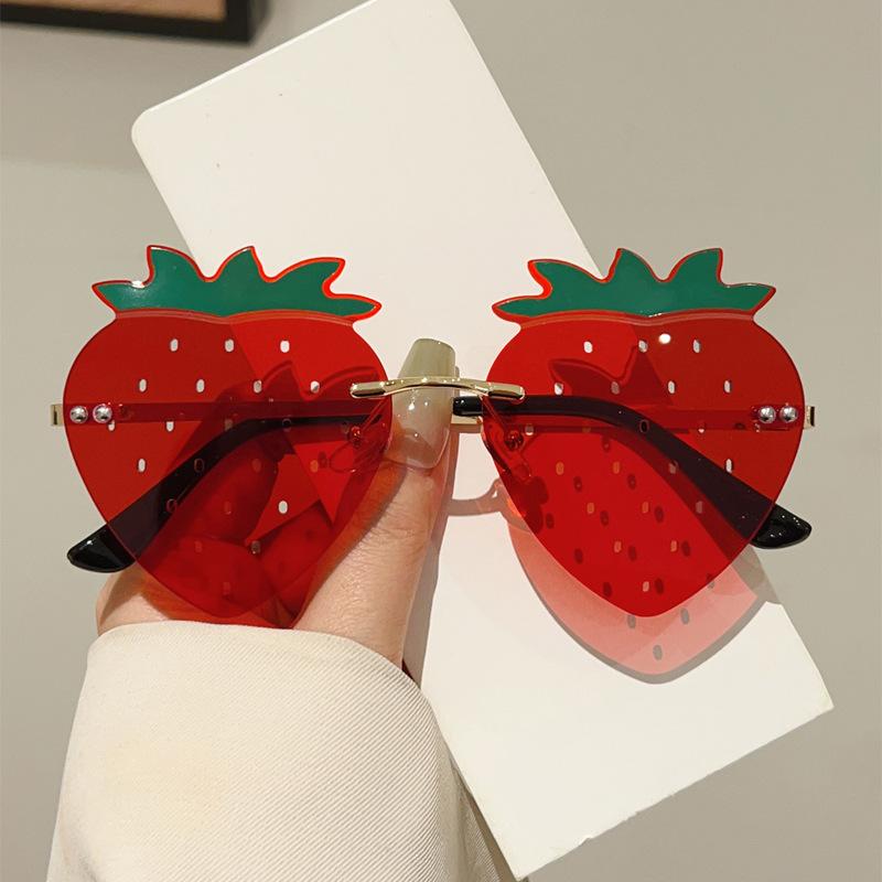 JYL TS Sunglasses UV Protection Frameless Strawberry Holiday/2861