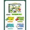 4 Sets 4in1 Puzzle Racer Kids Car Track Set,4 Theme Jigsaw Puzzle Racer Car Track Set Puzzle Track Car Play Set Puzzle Raceway Car Track Preschool