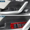 2x Red Carbon Fiber Winodw Control Switch Panel Trim For Honda Civic Coupe 13-15