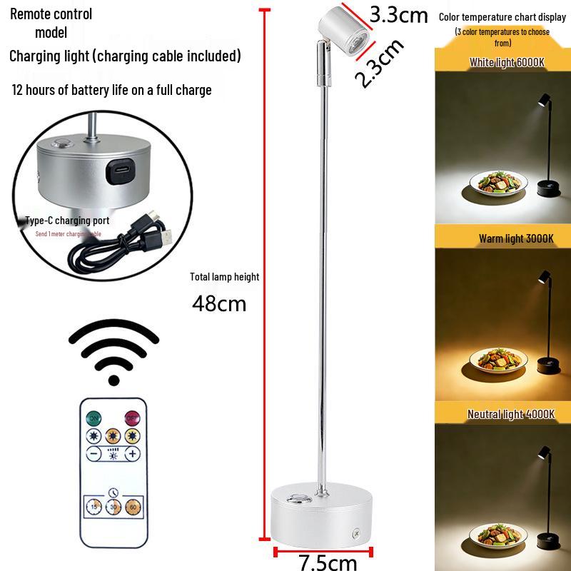 Remote-Controlled Long-Life Charging Spotlights for Jewelry Display Cases