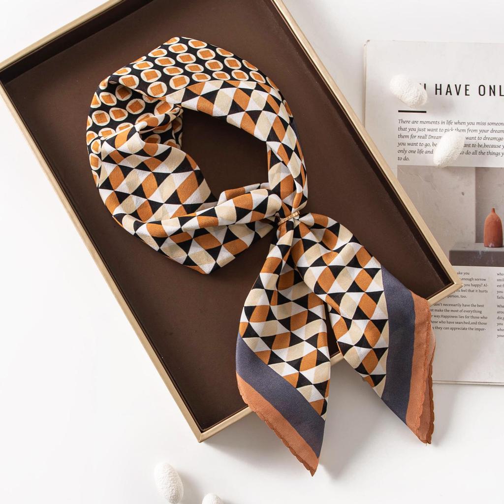 2025 Women's Double-Sided Crepe De Chine Mulberry Silk Scarf - Fashionable Neck Warmer & Sunshade Shawl