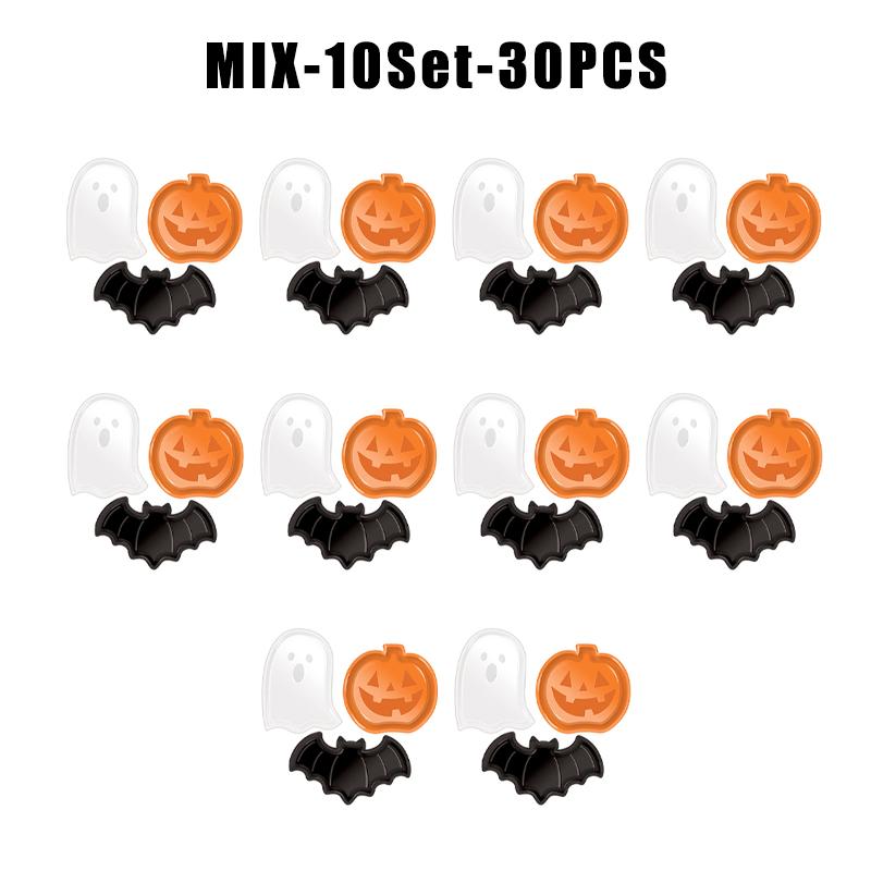 Ghost Pumpkin Bat Halloween Snack Tray Plastic Candy Serving Bowl PP Material Party Decor Fruit Dish Dessert Platter
