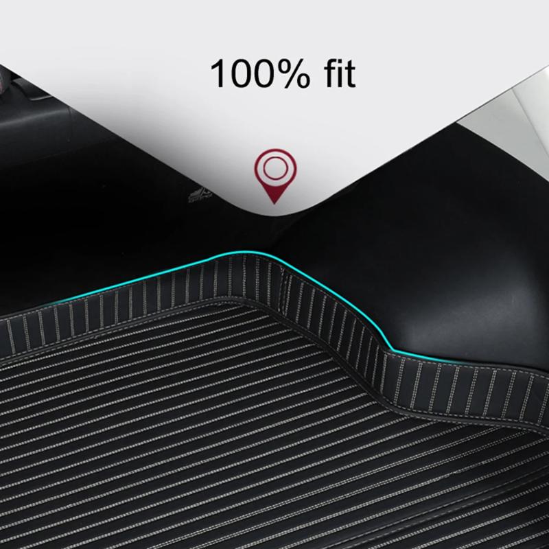 Stripes Custom Car Trunk Mats for Tesla Model Y Model S X Interior Details Car Accessories Carpet