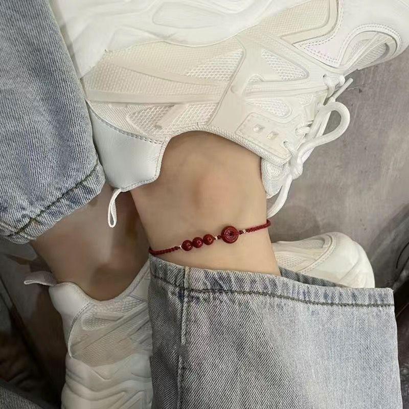 

The Foot Rope Is Safe and Smooth, and The Cinnabar Safety Buckle Is Red. The Foot Chain Is A Gift for Girls and Students In The Natal Year. Gift box