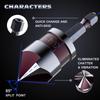 5Pcs/set Red Imperial Five-edge Woodworking Chamfer Countersunk Screw Chamfer Drill Hole Opener