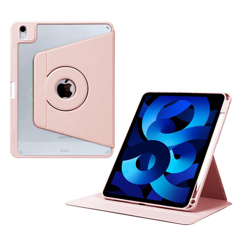 

For iPad Air 11 (2025)/(2024) Detachable Case PC+TPU+Leather Stand Tablet Cover Pink