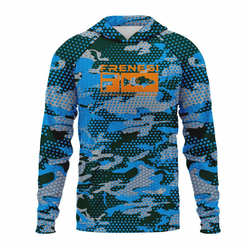 Unisex UV Sun Protection Lure Hooded Fishing Jacket Size 4XL