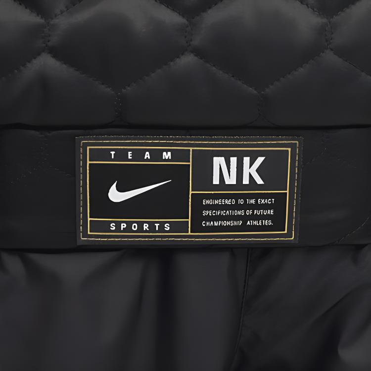 Nike Junior Quilted Bomber Down Jacket Black Infinite Gold FV0319-010