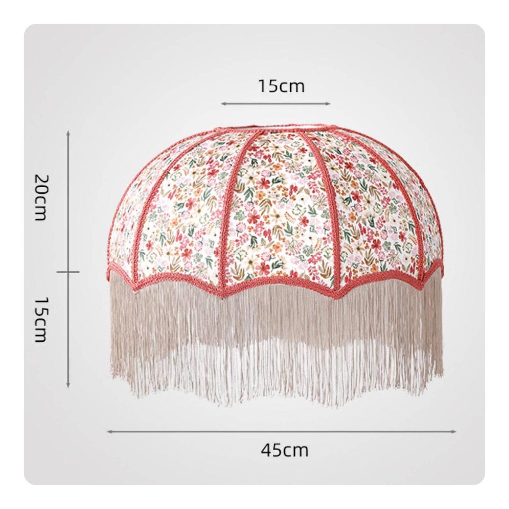 Lampshade with Fringe Fringed Woven Table Lamp Shade