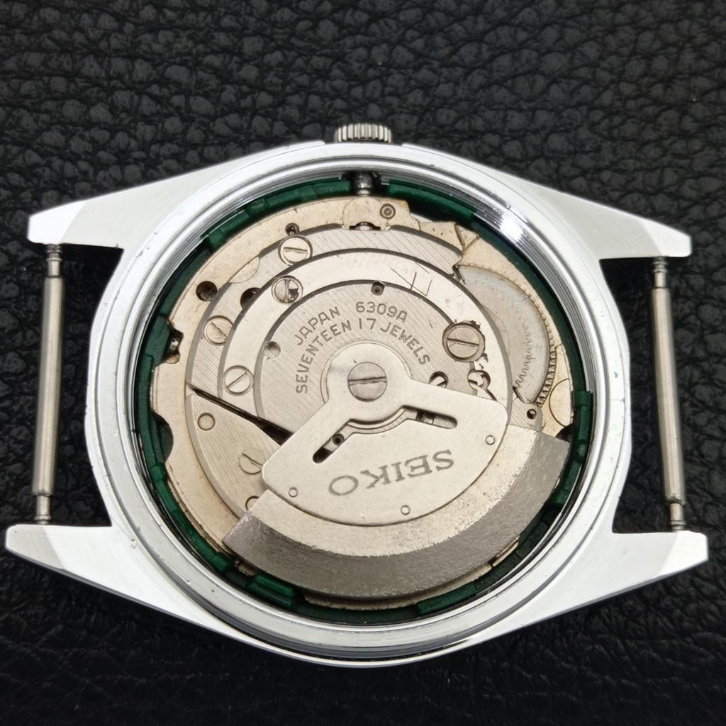 JAPAN VINTAGE REFURBISHED SEIKO 5 AUTOMATIC 6309A MENS WHITE WATCH a441589-1 Sk-a441589