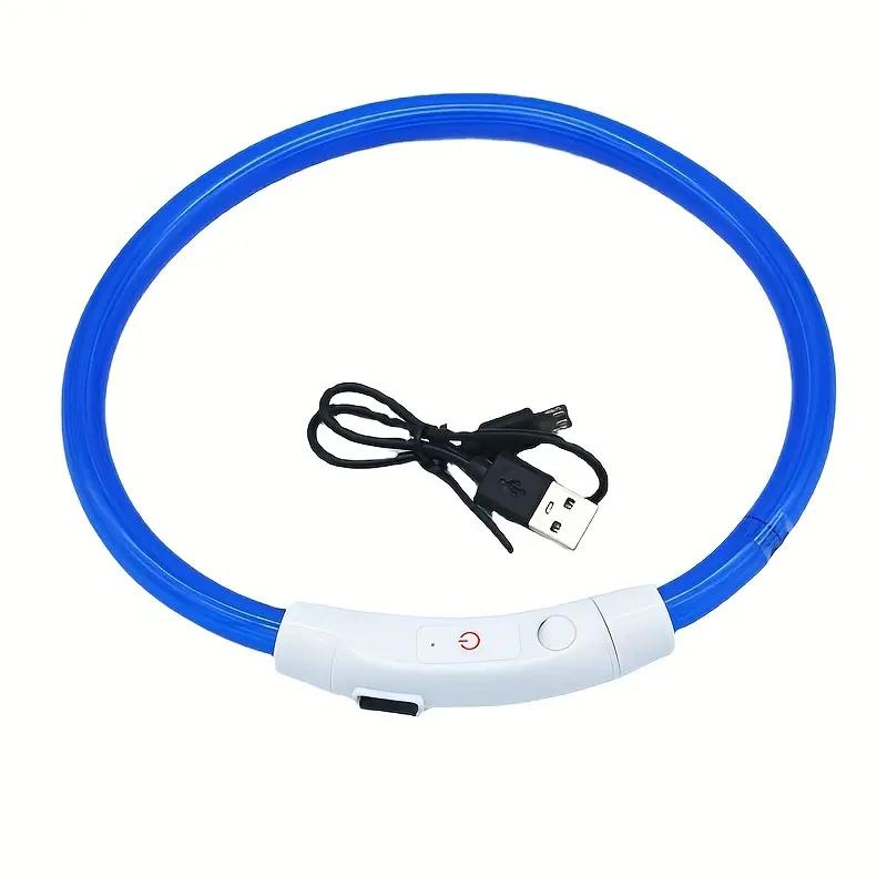Obroża dla psa LED Luminous USB Obroża dla kota i psa 3 tryby Światło LED Świecące Zapobieganie Utracie Obroża LED Dla Psów Akcesoria Dla Zwierząt Domowych