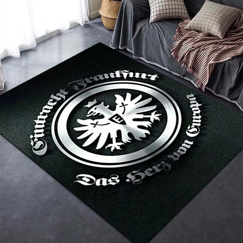 2025 Neuer Frankfurt Fußball Teppich für Wohnzimmer Schlafzimmer Haus Sofa Dekoration, Kinder spielen Rutschfeste Bodenmatte26