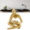 Resin Resin Thinker Desktop Statue Bookshelf Decorative Figurine Bedroom Desktop Ornament