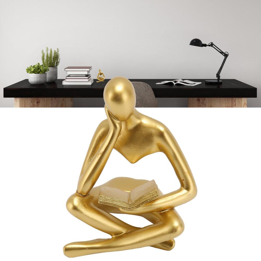 3.35x 2.56 x 4.53in Resin Thinker Desktop Statue Office Table Decorative Statue