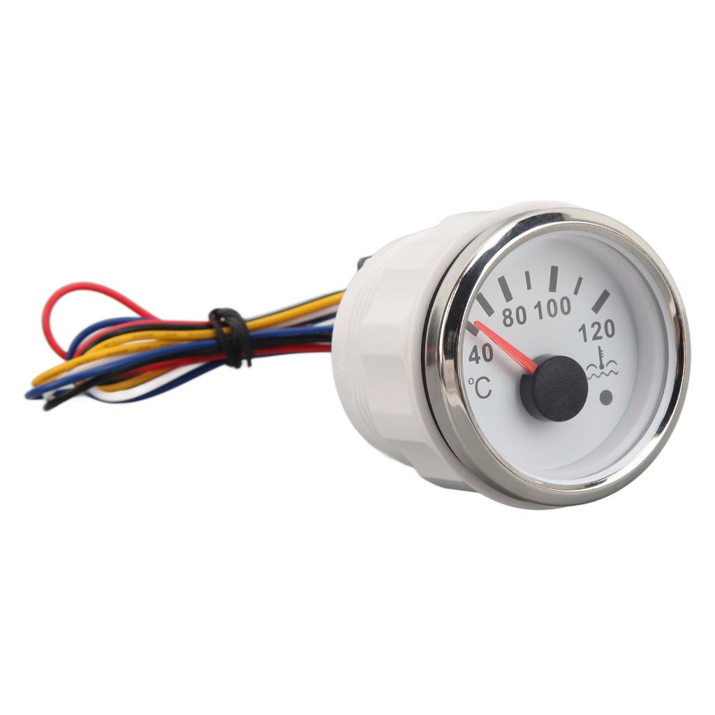 52MM Měřič teploty vody 40 až 120 stupňů C DC9 až 32V Ručičkový měřič teploty vody s podsvícením