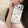 Sequin Silver Foil Epoxy Mobile Phone Case For Iphone17Promax Pearl Apple 14 Rhinestones 16 Stars Transparent