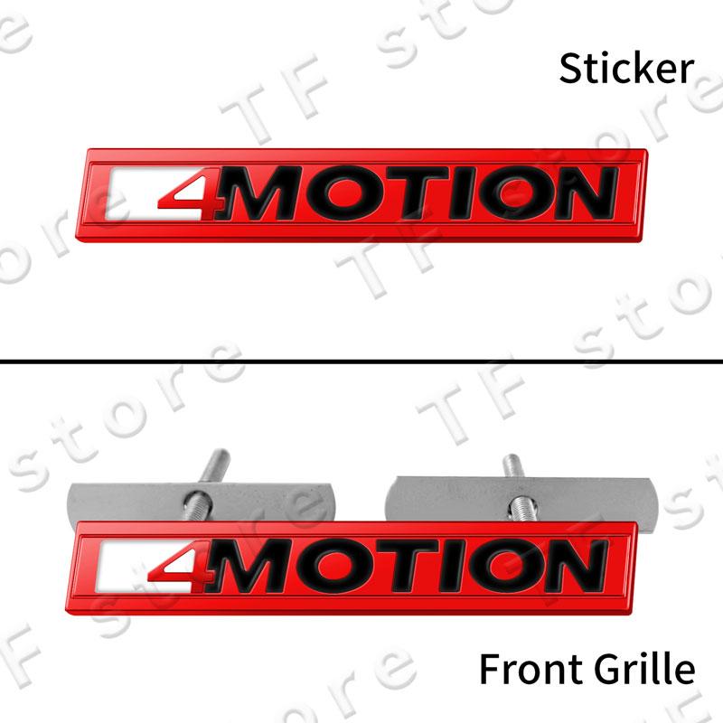 4Motion Emblem Logo Car Front Grille Badge Rear Trunk Sticker For Volkswagen Golf Passat Jetta Tiguan Accessories